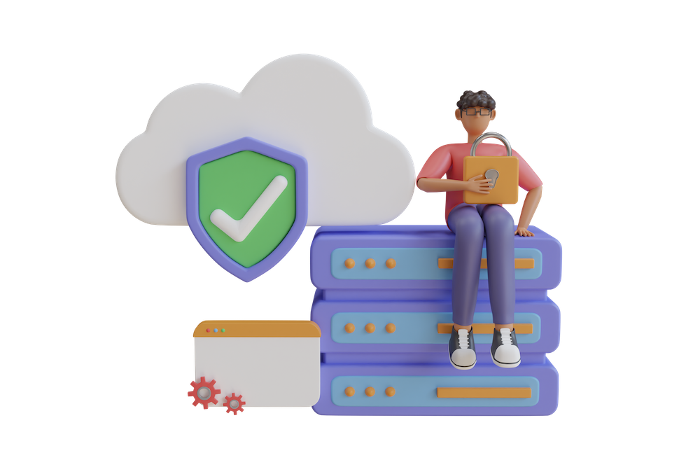 3D illustrative image of Cloud Hosting