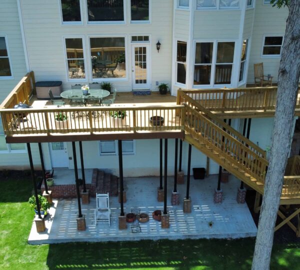 Residential Remodel of Deck with Steel Support Columns